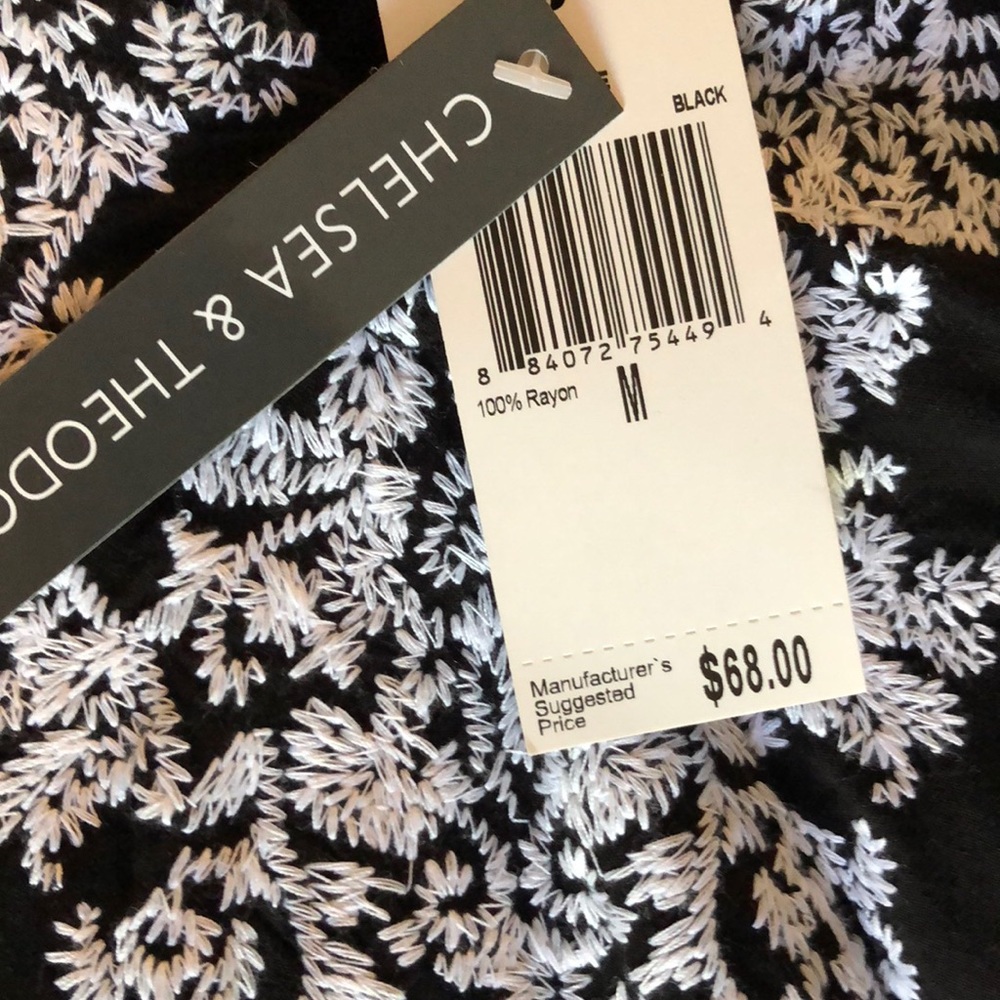 Black and white embroidered shirt
